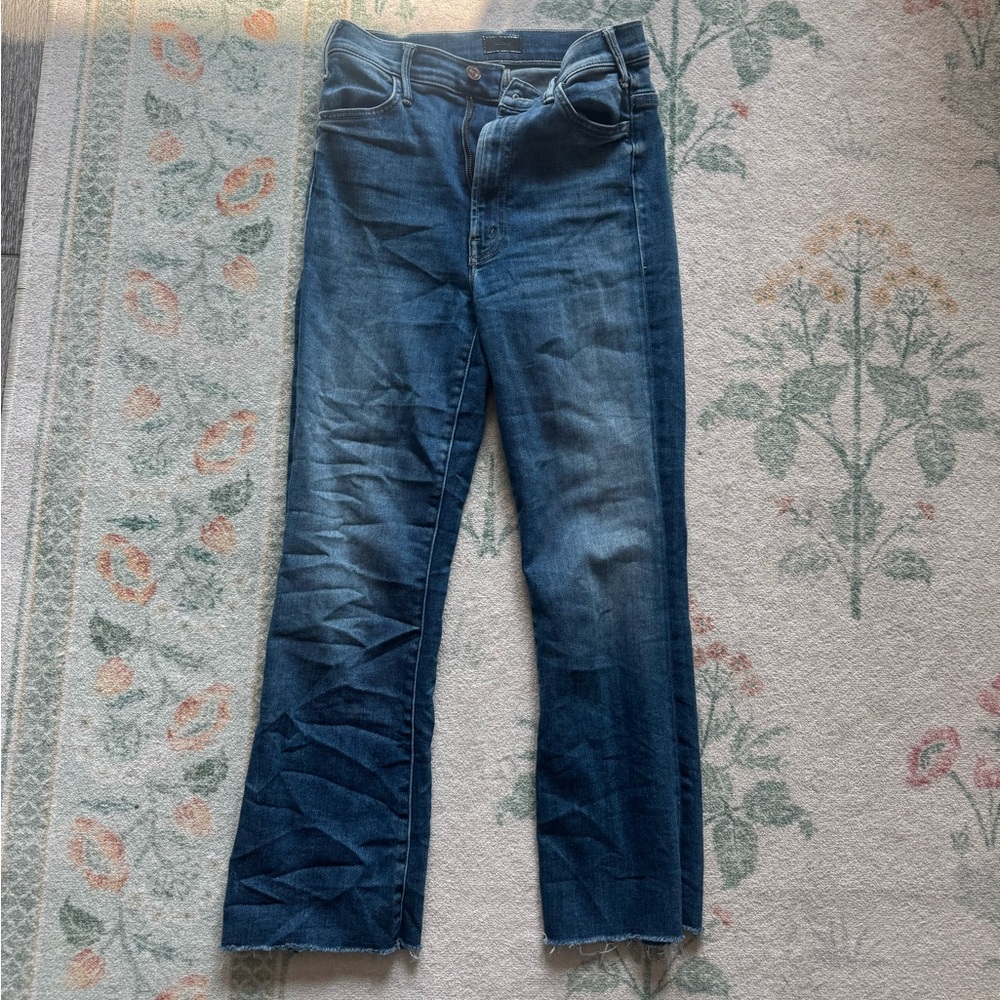 MOTHER Hustler Ankle Fray Jeans
